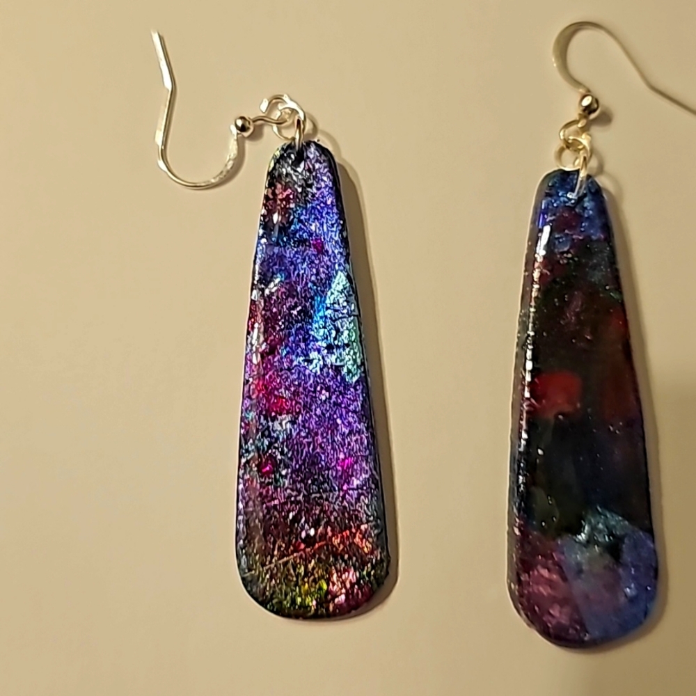 Polymer clay handmade earrings.